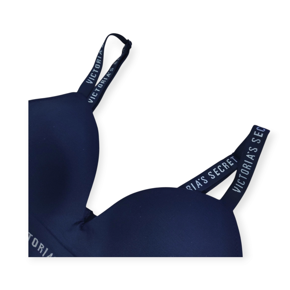 Victoria's Secret Blue Seamless Bra with Adjustable Straps Size Small - Picture 4 of 9